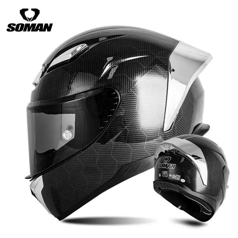 หมวกกันน็อค Soman SM973 เป็นหมวกกันน็อคเต็มใบสไตล์สปอร์ตมีน้ำหนักเบา นวมใส่สบาย และรองรับการติดตั้งบลูทูธ