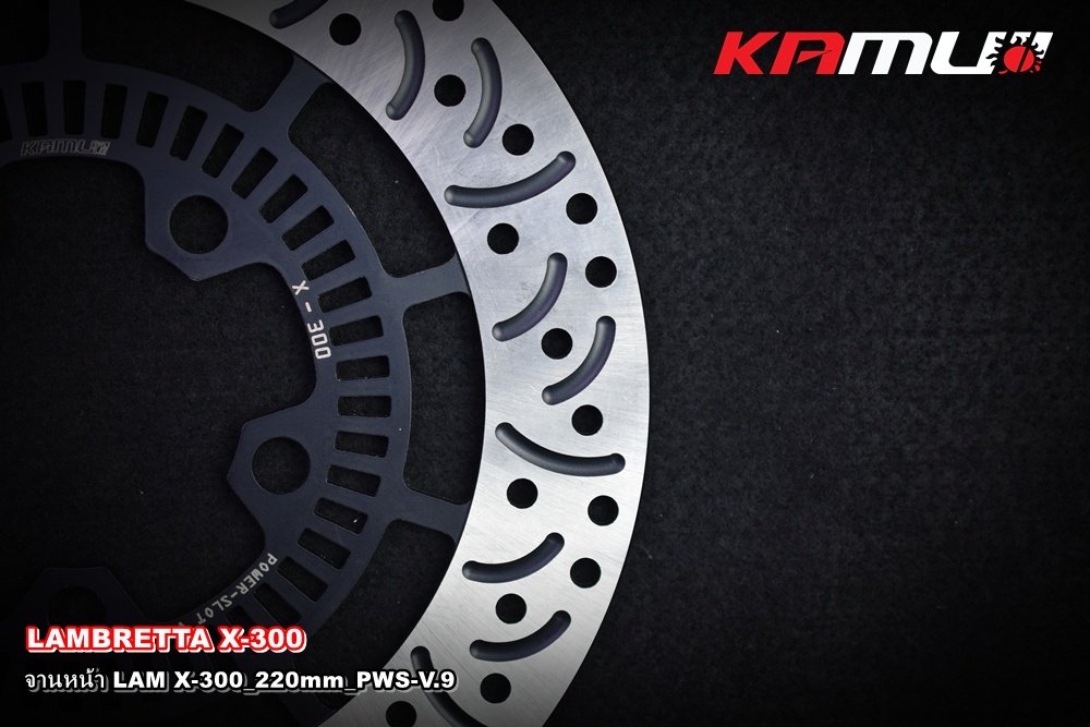 จานดิสก์ หน้า Lambretta X-300 POWER-SLOT V.9 KAMUI