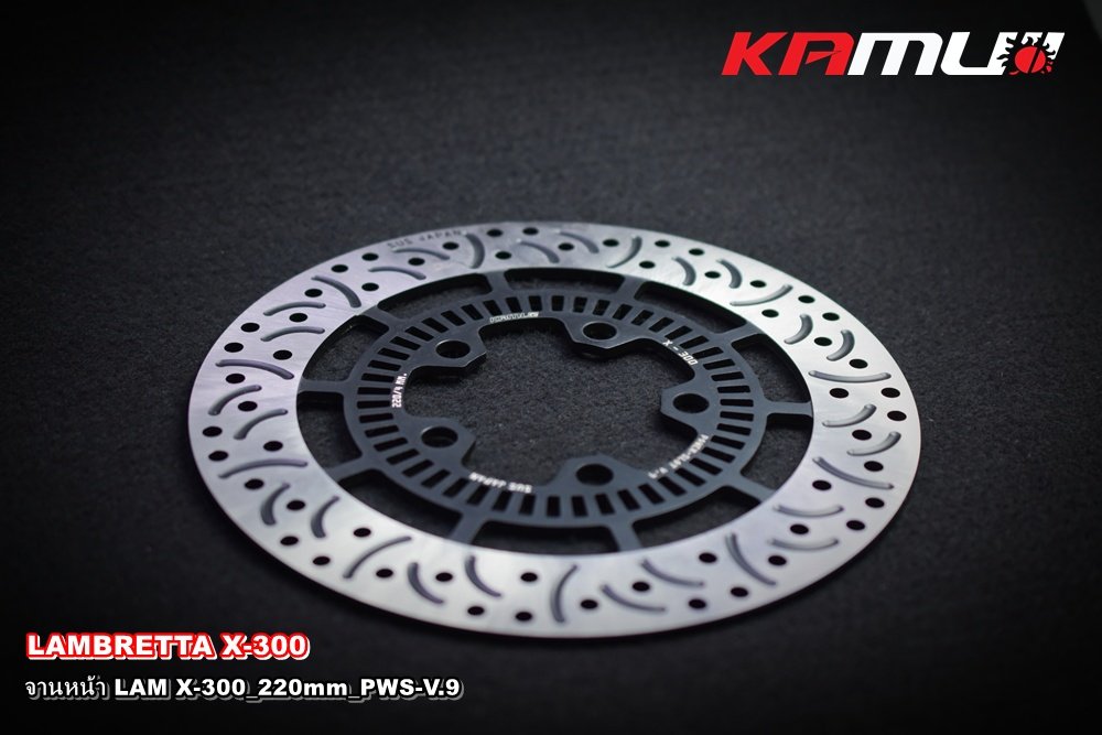 จานดิสก์ หน้า Lambretta X-300 POWER-SLOT V.9 KAMUI