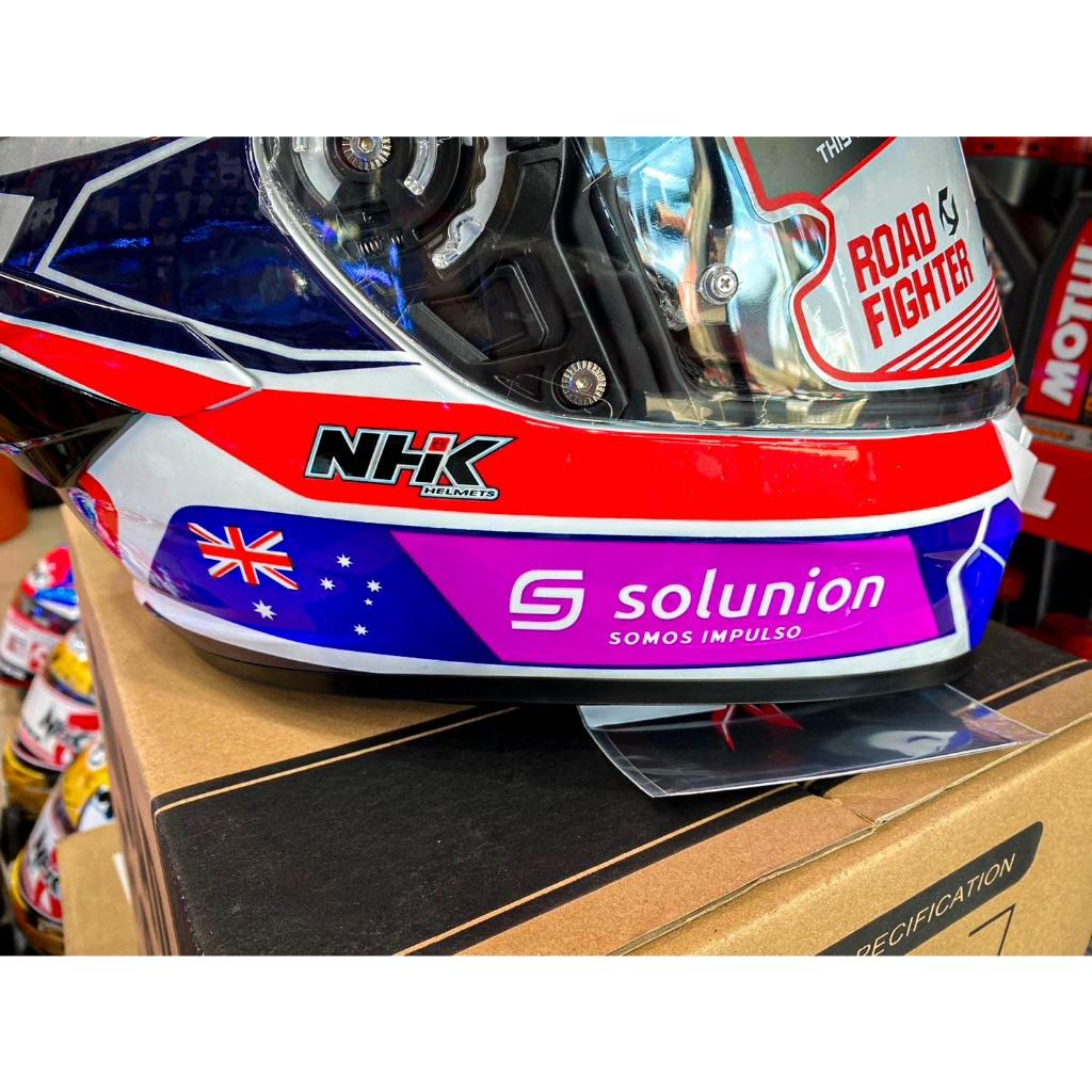 หมวก NHK Helmets K5R : Jacob Roulstone โมเดลใหม่ล่าสุด ทรงอย่างซิ่ง Full Face มีแว่นสองชั้น