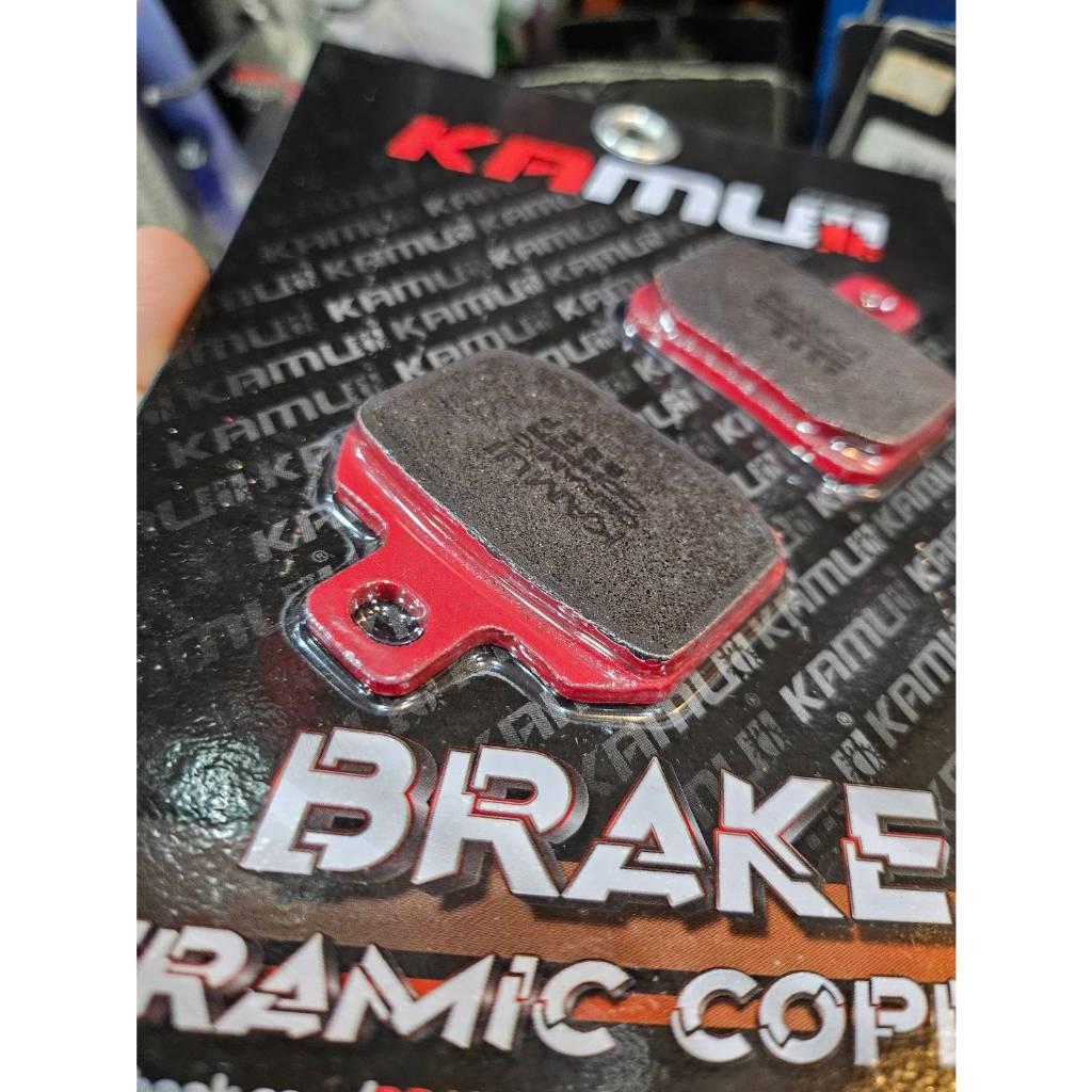 ผ้าเบรค ปั๊ม Brembo 2 Pot ปักข้าง ผ้าเบรค Ceramic Copper KAMUI สำหรับ ปั๊มBrembo 2 Pot