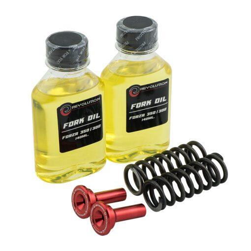 ชุดโหลดสปริงโช้คหน้า REVOLUTION FORZA-350 (น้ำมัน 140ML) 2 นิ้ว ราคารวมน้ำมันเเล้ว
