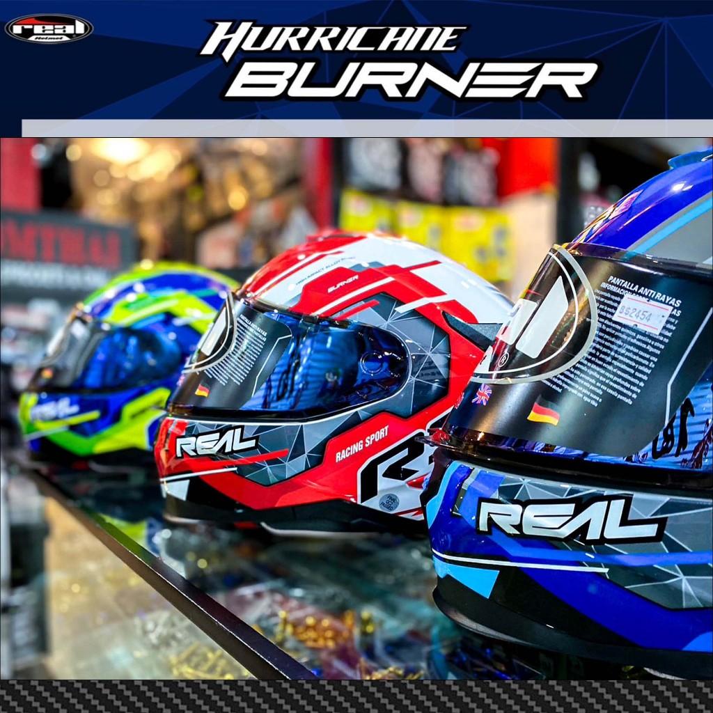 หมวกกันน็อค เต็มใบ REAL Hurricane Burner