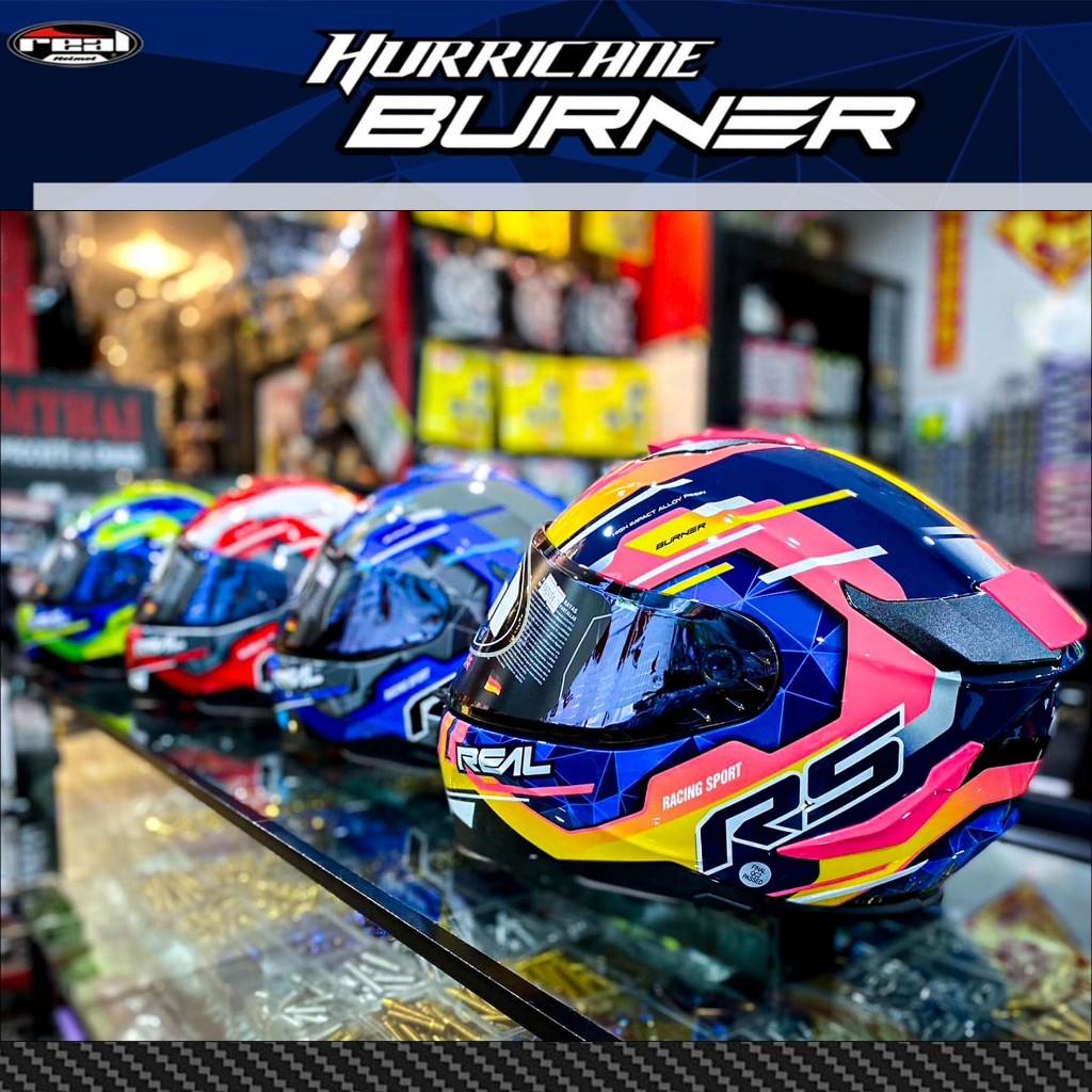 หมวกกันน็อค เต็มใบ REAL Hurricane Burner