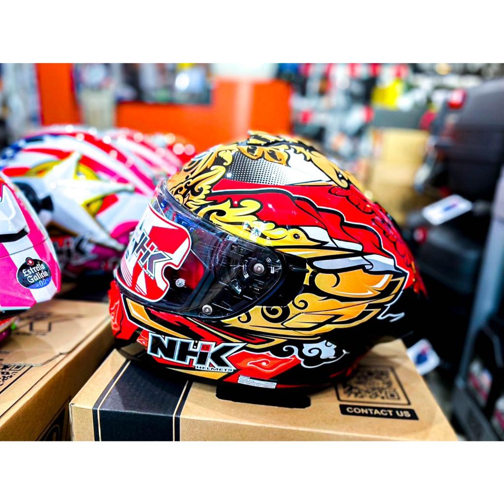 หมวกกันน็อค NHK HELMETS2 VISOR 💥รุ่นK5R ใหม่ล่าสุด มี5ลาย FULL FACE มีแว่น2ชั้น
