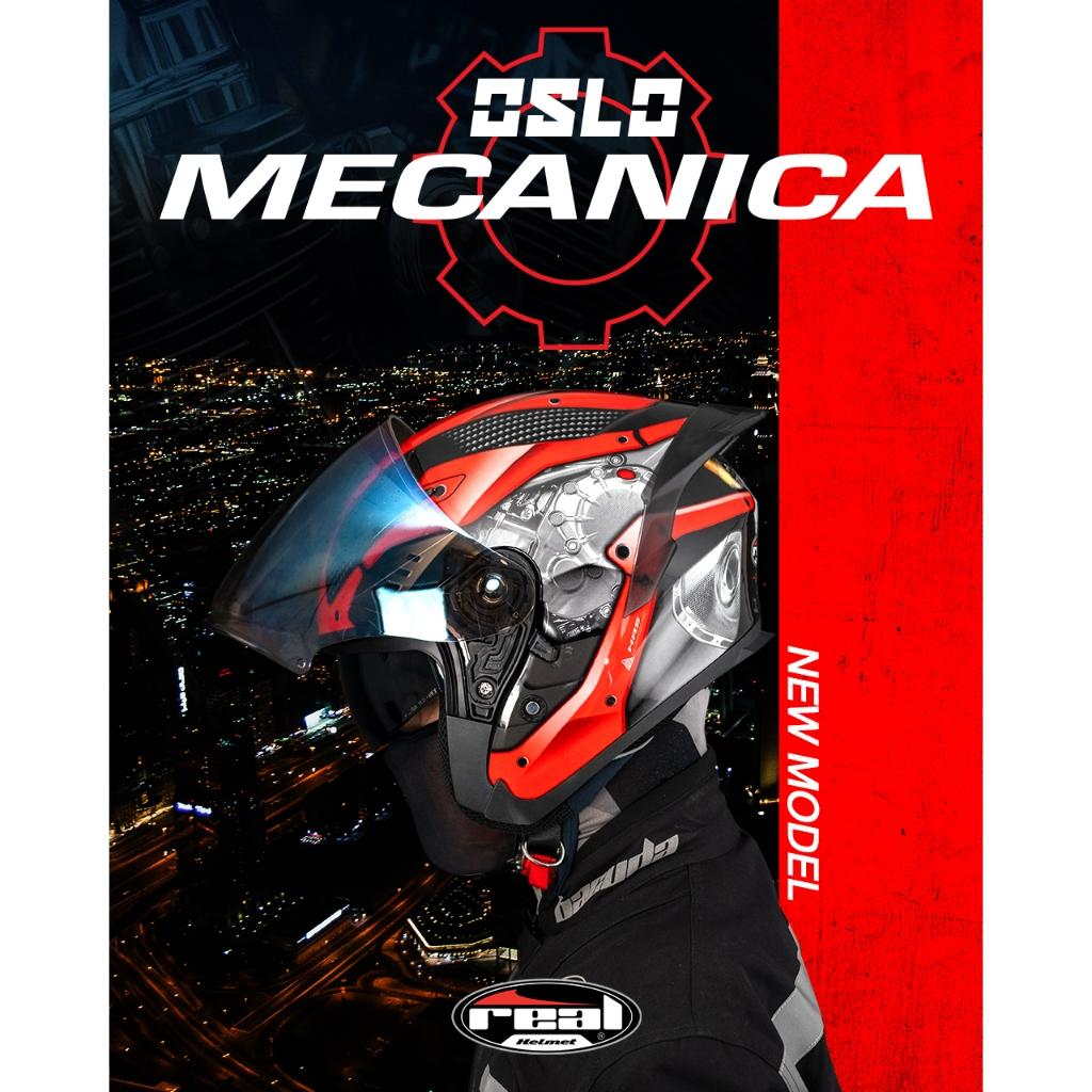 หมวก ครึ่งใบ REAL Oslo MECANICA