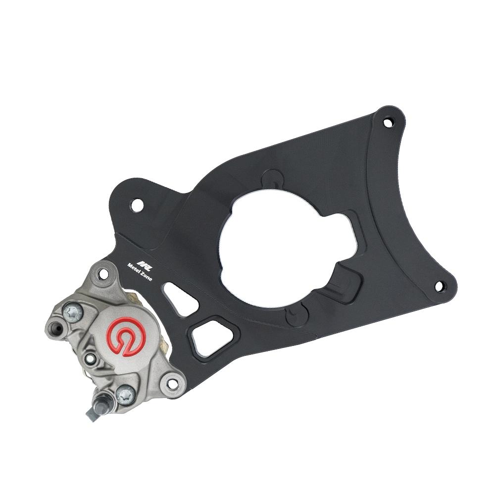 ขาจับปั้มดิสหลังแต่ง (จานโต245mm) ปั้ม Brembo ปักข้าง ยึด 3 จุด METEL ZONE FORZA-350 (091)