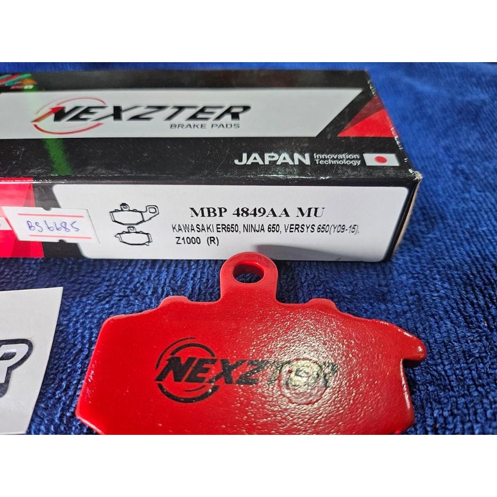 ผ้าเบรคหลัง NEXZTER 4849AA สำหรับรถรุ่นVERSYS 650 09-15,NINJA 1000 11-15,NINJA 650,Z1000 03-15,ZX10R 04-10