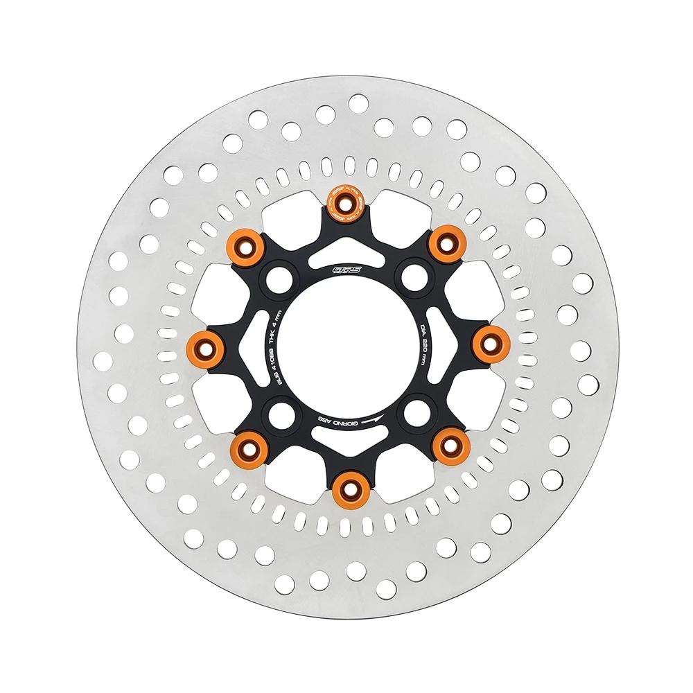 จานเบรคหน้า 4mm. GTRS ลายกลม CNC ดีสเบรคหน้า GIORNO+ ABS 220mm. (0259)
