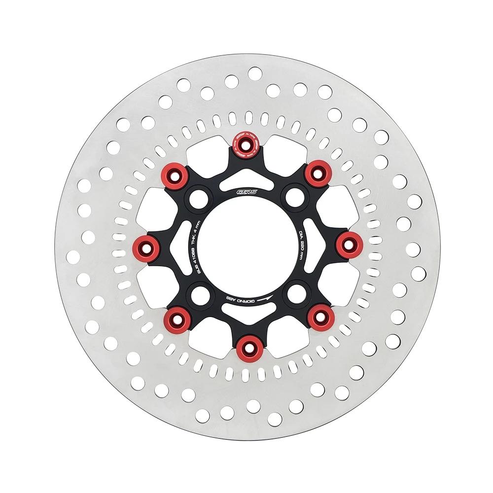จานเบรคหน้า 4mm. GTRS ลายกลม CNC ดีสเบรคหน้า GIORNO+ ABS 220mm. (0259)