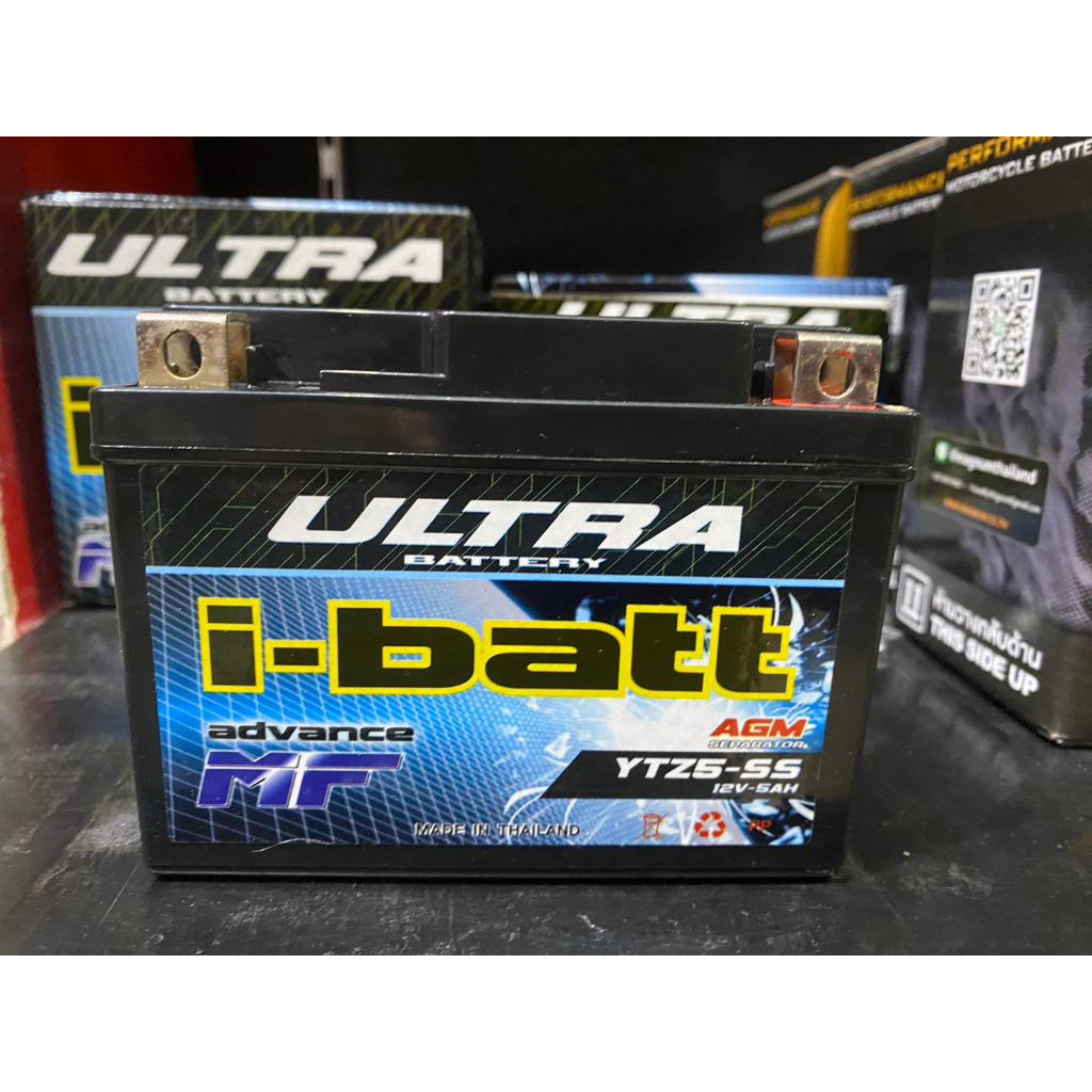 แบตเตอร์รี่ i-batt YTZ5-SS แบตแห้ง สำหรับรถมอไซค์ ทั่วไป รุ่น MSX ZOOMER CLICK R15 M-SLAZ XSR KSR รับประกัน1ปี