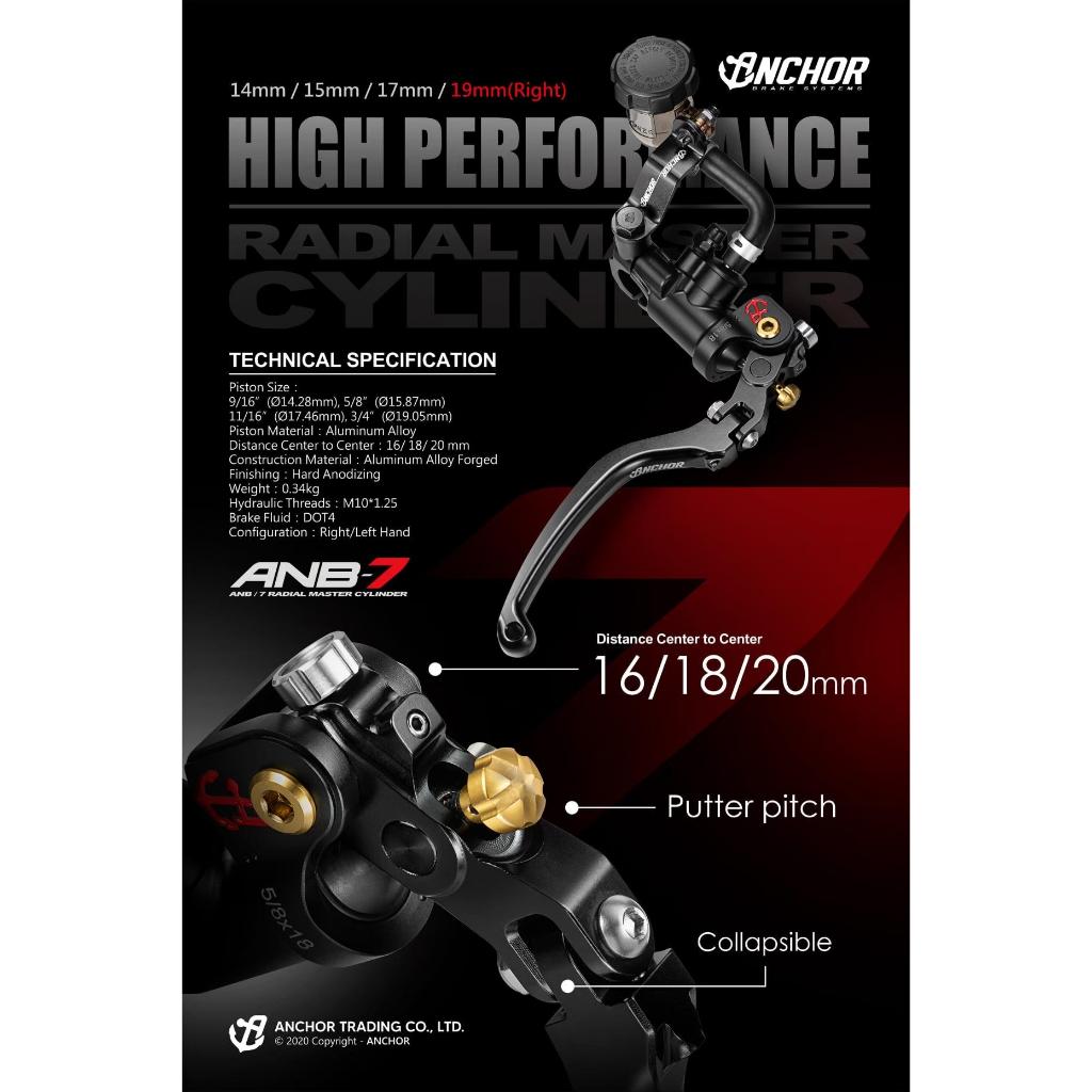 18. ปั้มบน Anchor  ANB7 ปั้มบนForged ก้านมือเบรคเป็นงาน CNC เบอร์ 15 / 17 /19 สินค้ารับประกัน 1 ปี