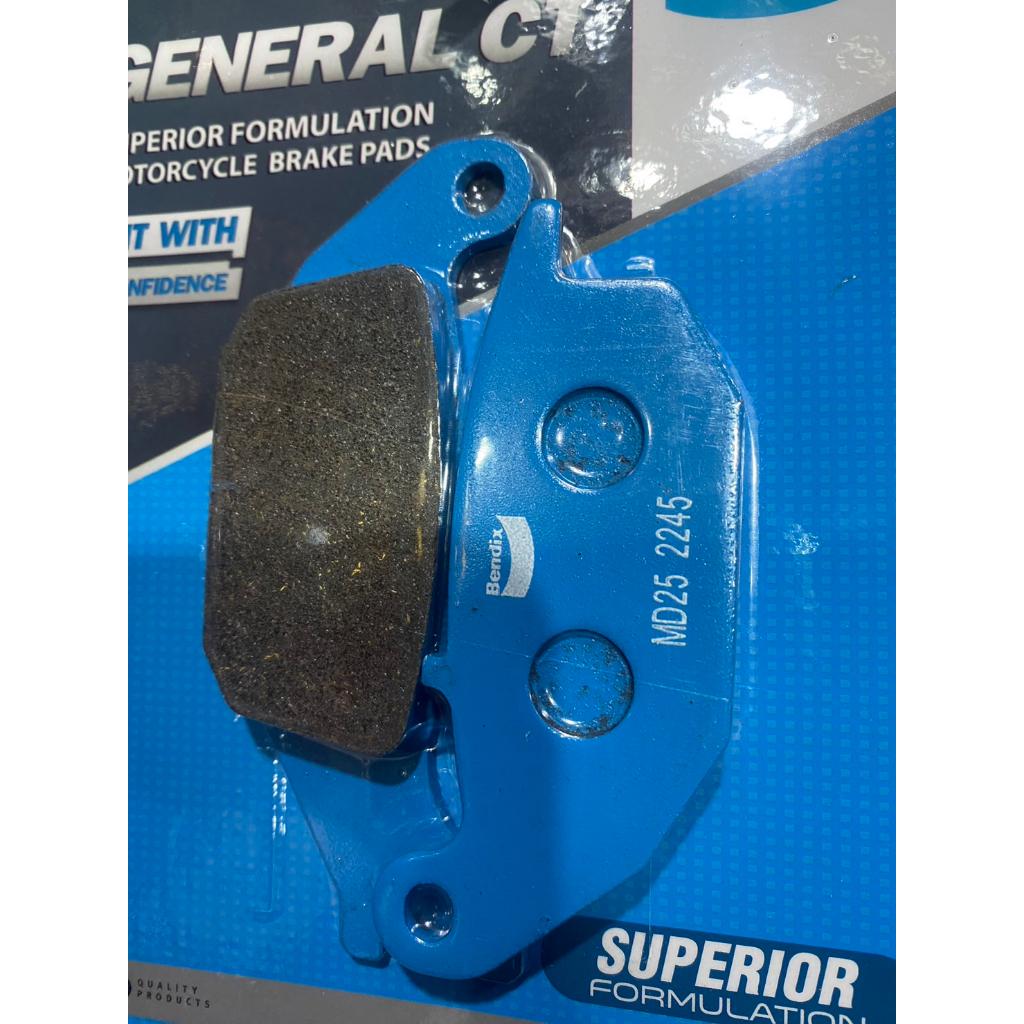 9.ผ้าเบรคหลัง Bendix MD25 ใส่รถรุ่น  หลังR15เก่า,หลังM-Slaz,หลังExclter