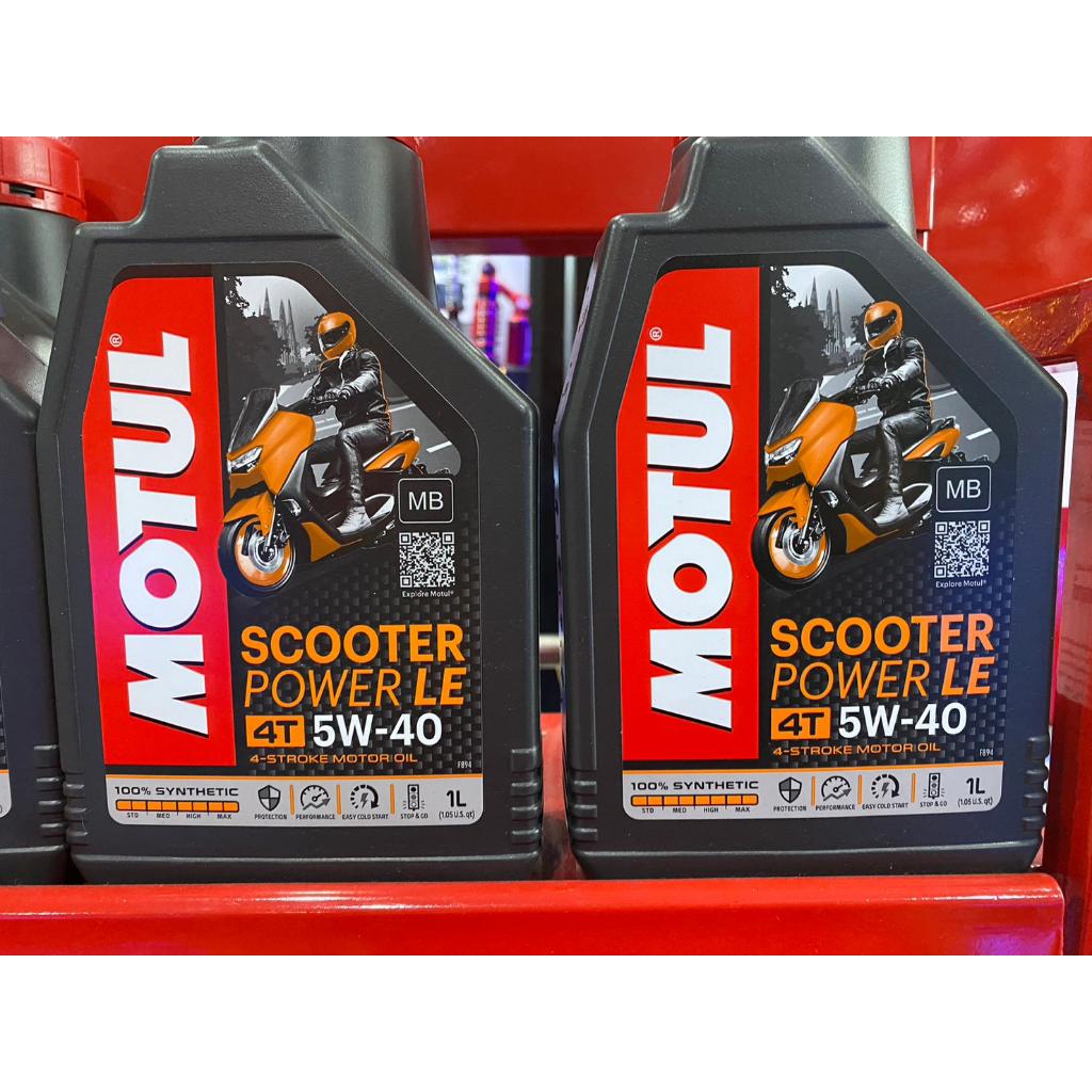 น้ำมันเครื่อง MOTUL Scooter  Power LE 5W40 สังเคราะห์แท้ ขนาด 1 ลิตร