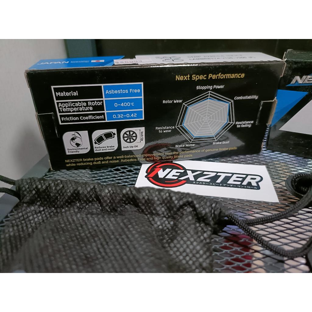 46.ผ้าเบรคหน้า NEXZTER 7558AC ใส่รถรุ่น SUZUKI GSX-R150 / GSX-S150 / RAIDER FI150