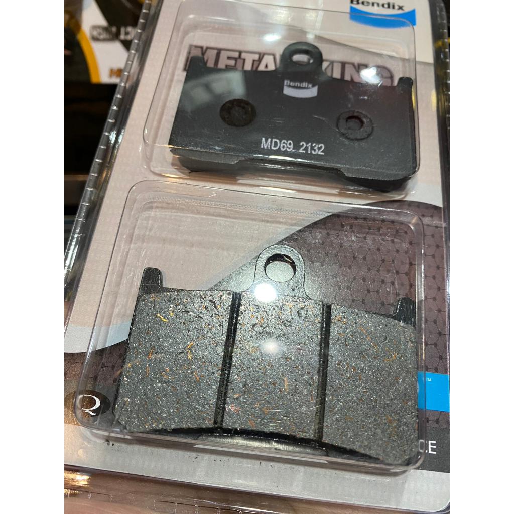 32.ผ้าเบรคหน้า BENDIX MD69 ใส่รถรุ่น Z800 / Z900 / GSX-S750 / MT07 / MT09 / R1 / R1m / R6