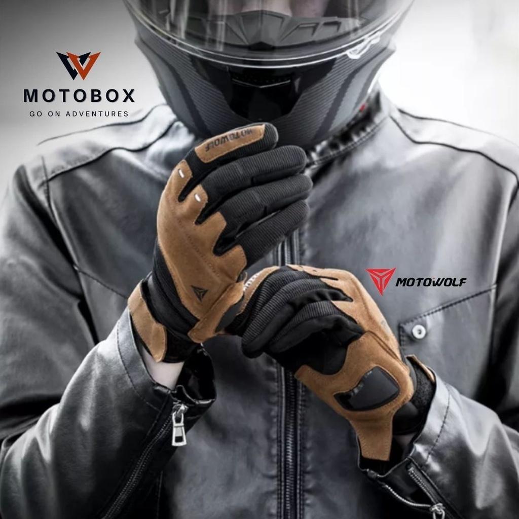22. ถุงมือผ้าไมโครไฟเบอร์ ถุงมือมีการ์ดโฟม แบรนด์ Motowolf 0325 ถุงมือผ้า มีซิลิโคนฝ่ามือ มีหลายสีให้เลือก