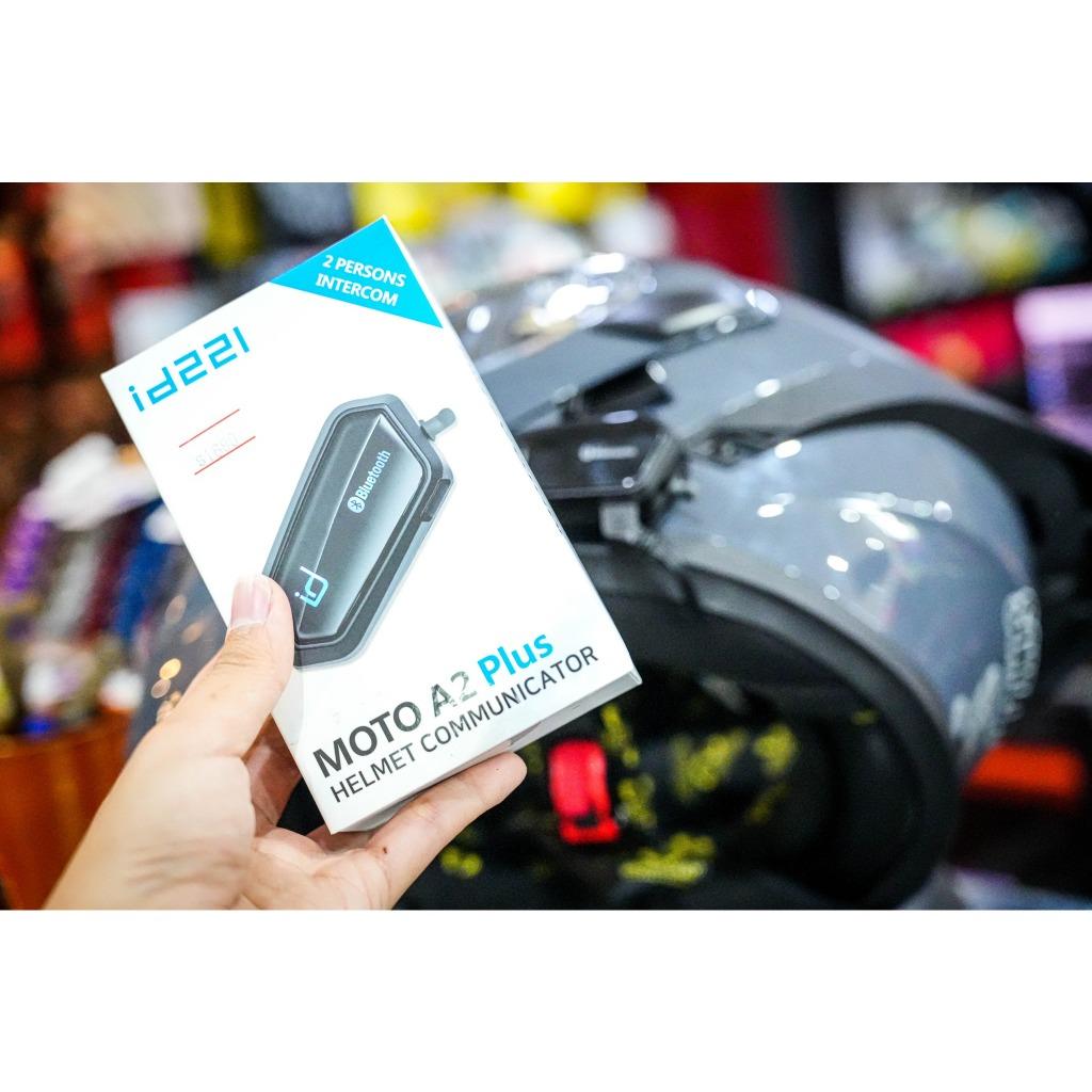 สีใหม่ บลูทูธติดหมวกกันน็อค ID221 MOTO A2 Plus -แบรนด์กันน้ำ -รับประกัน 1 ปีเต็ม -เสียงดีมาก มาพร้อมไมค์ 2 อันให้เลือก