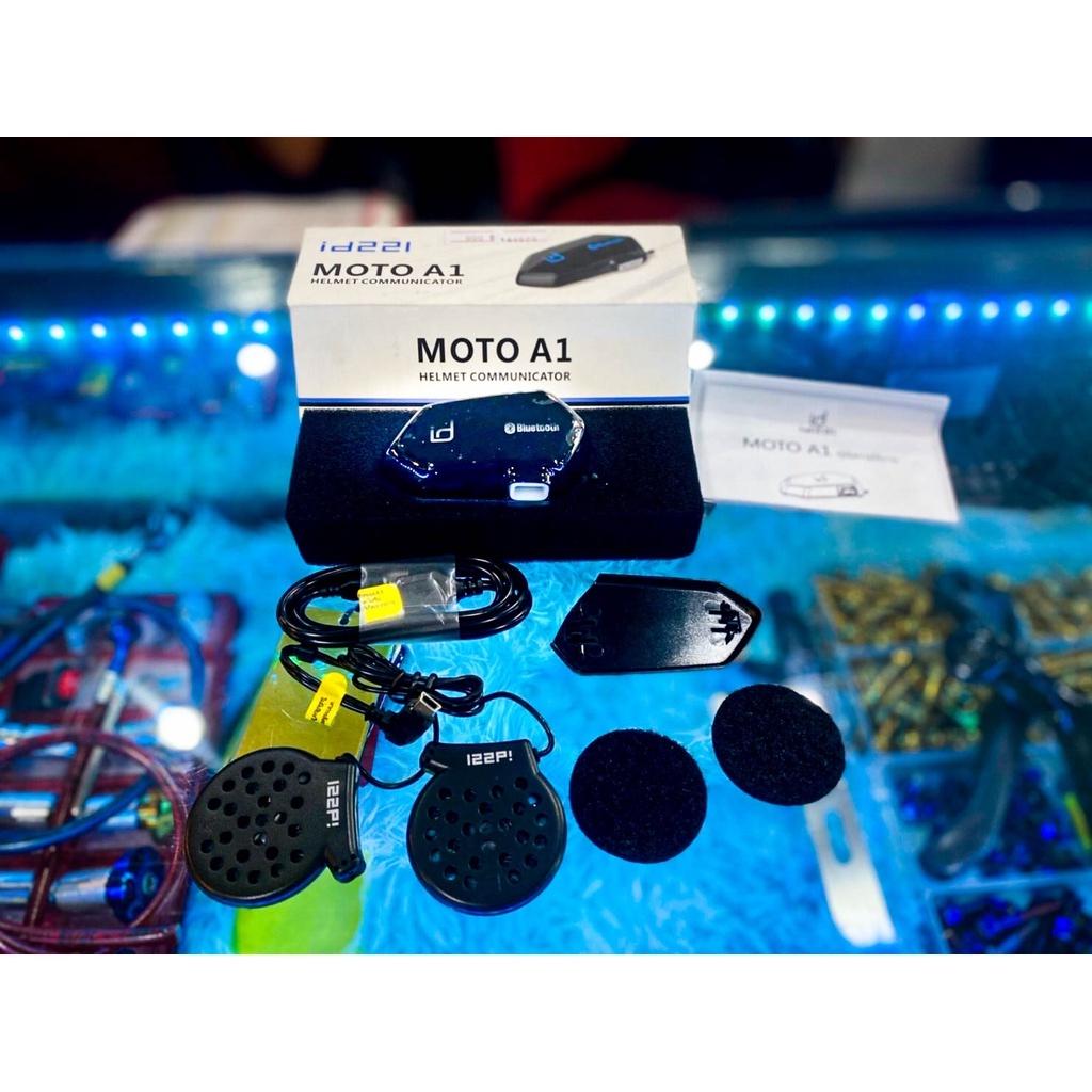 บลูทูธติดหมวก ID221 รุ่นMOTO A2  -รุ่นนี้มีไมค์ในตัวลำโพง -เสียงดี สะดวกต่อการใช้งาน -กันน้ำ -รับประกัน 1 ปี