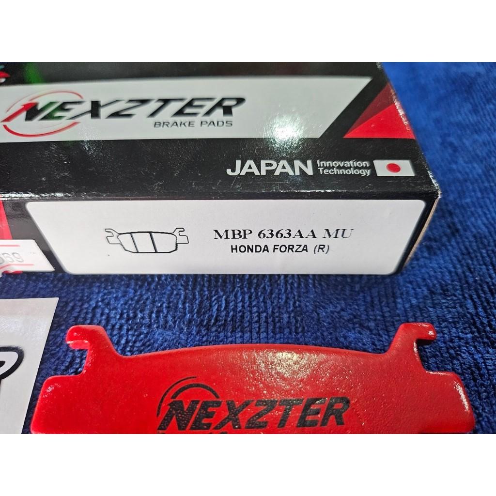 ผ้าเบรคหลัง NEXZTER 6363AA 117117AA สำหรับรถรุ่น FORZA 300,350 TRK 502 TNT300