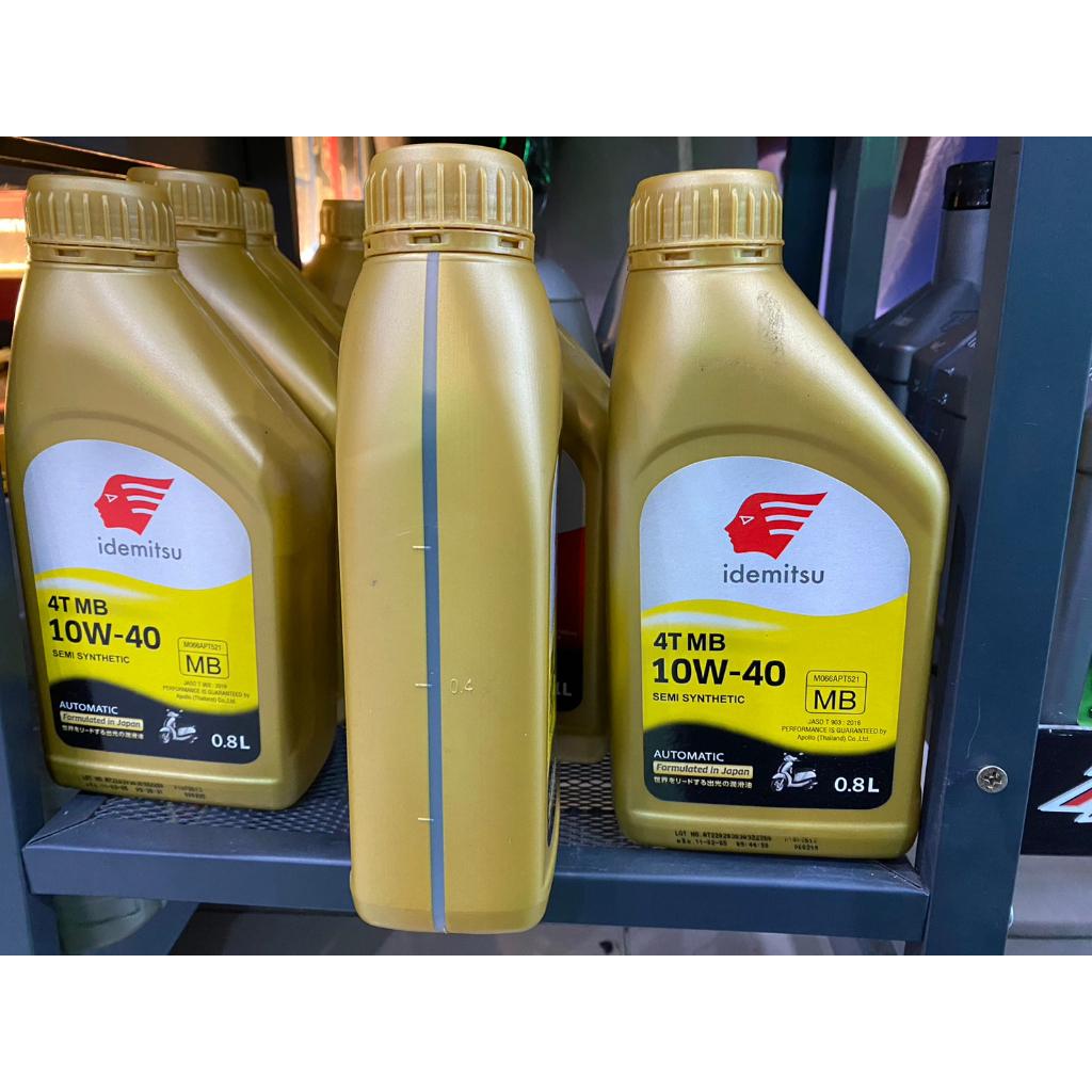 น้ำมันเครื่อง IDEMITSU 4TMB SAE 10W-40 SEMI SYNTHETIC อิเดมิตสึ สี่ที เอ็มบีสิบดับบลิวสี่สิบ น้ำมันเครื่องกึ่งสังเคราะห์