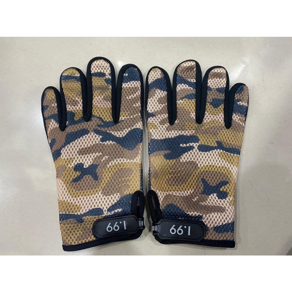 19 ถุงมือผ้าเต็มนิ้ว แบรนด์ W-TOP ลายทหาร ถุงมือขับรถ มีให้เลือกถึง 3สี ฟรีไซส์ FREE SIZE