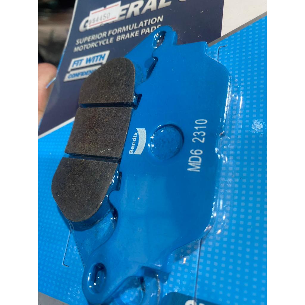 4.ผ้าเบรค Bendix MD6 ผ้าเบรคหน้า FINO,MIO,NOUV-135,SPARK-135cc,FILANO,NOUVO-ELEGANCE,M-SLAZ,R-15,(หลัง)R-3,(หลัง)N-MAX