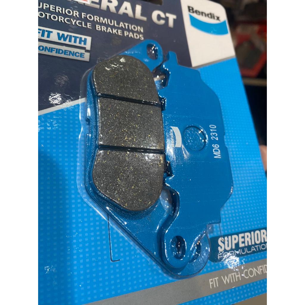 4.ผ้าเบรค Bendix MD6 ผ้าเบรคหน้า FINO,MIO,NOUV-135,SPARK-135cc,FILANO,NOUVO-ELEGANCE,M-SLAZ,R-15,(หลัง)R-3,(หลัง)N-MAX