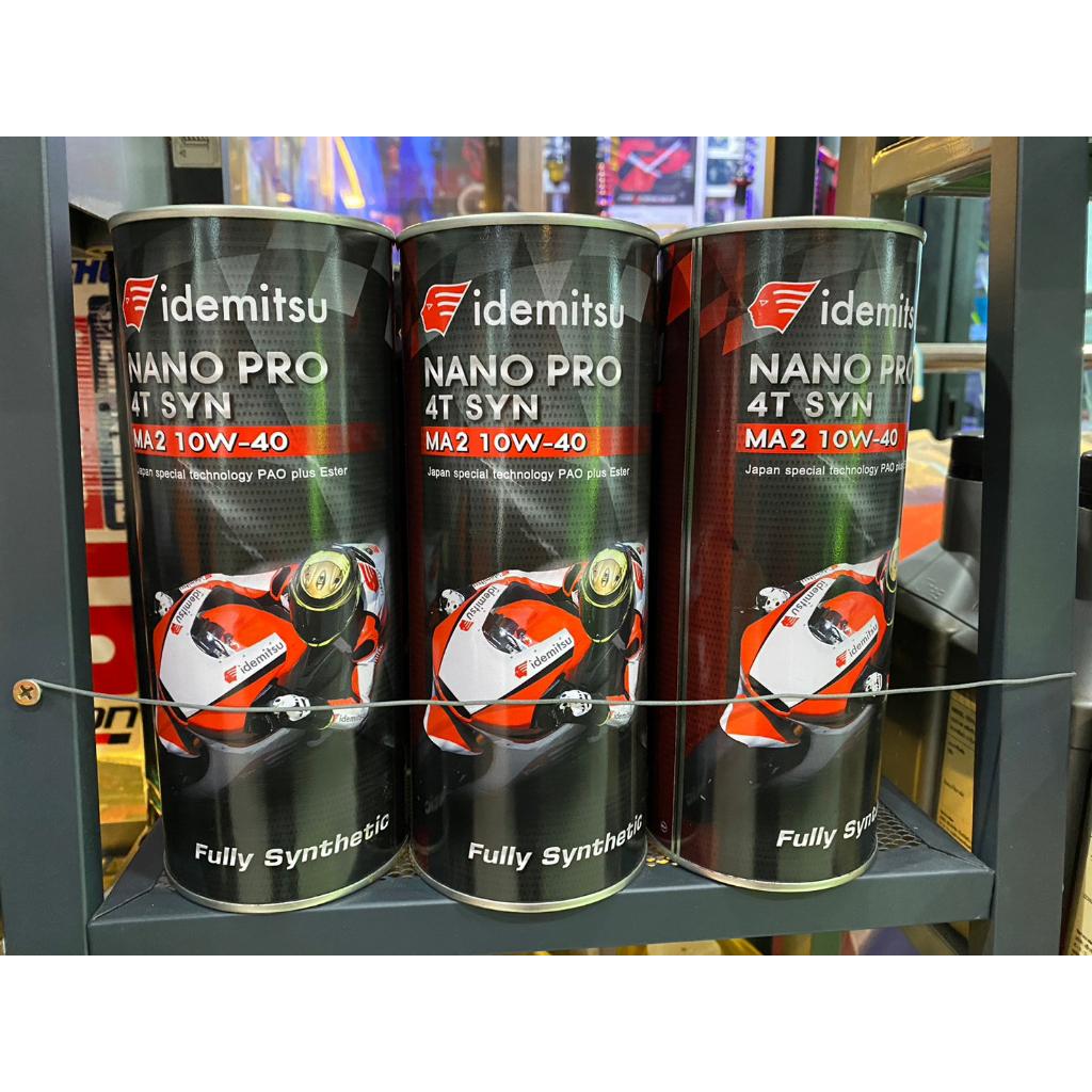 น้ำมันเครื่อง IDEMITSU NANO PRO 4T SYN MA2 SAE 10W-40 น้ำมันเครื่องสังเคราะห์แท้ 100% อิเดมิตสึ นาโน โปร