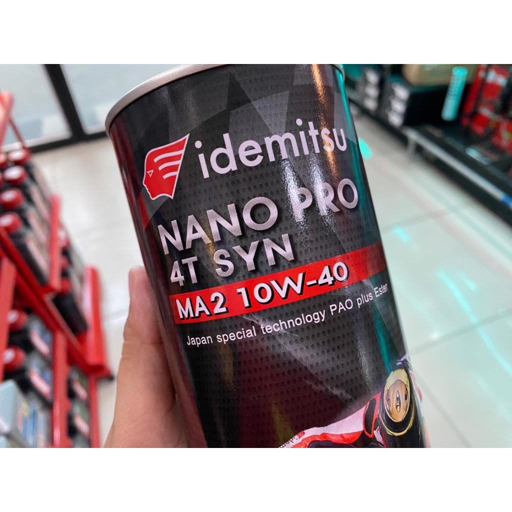 น้ำมันเครื่อง IDEMITSU NANO PRO 4T SYN MA2 SAE 10W-40 น้ำมันเครื่องสังเคราะห์แท้ 100% อิเดมิตสึ นาโน โปร
