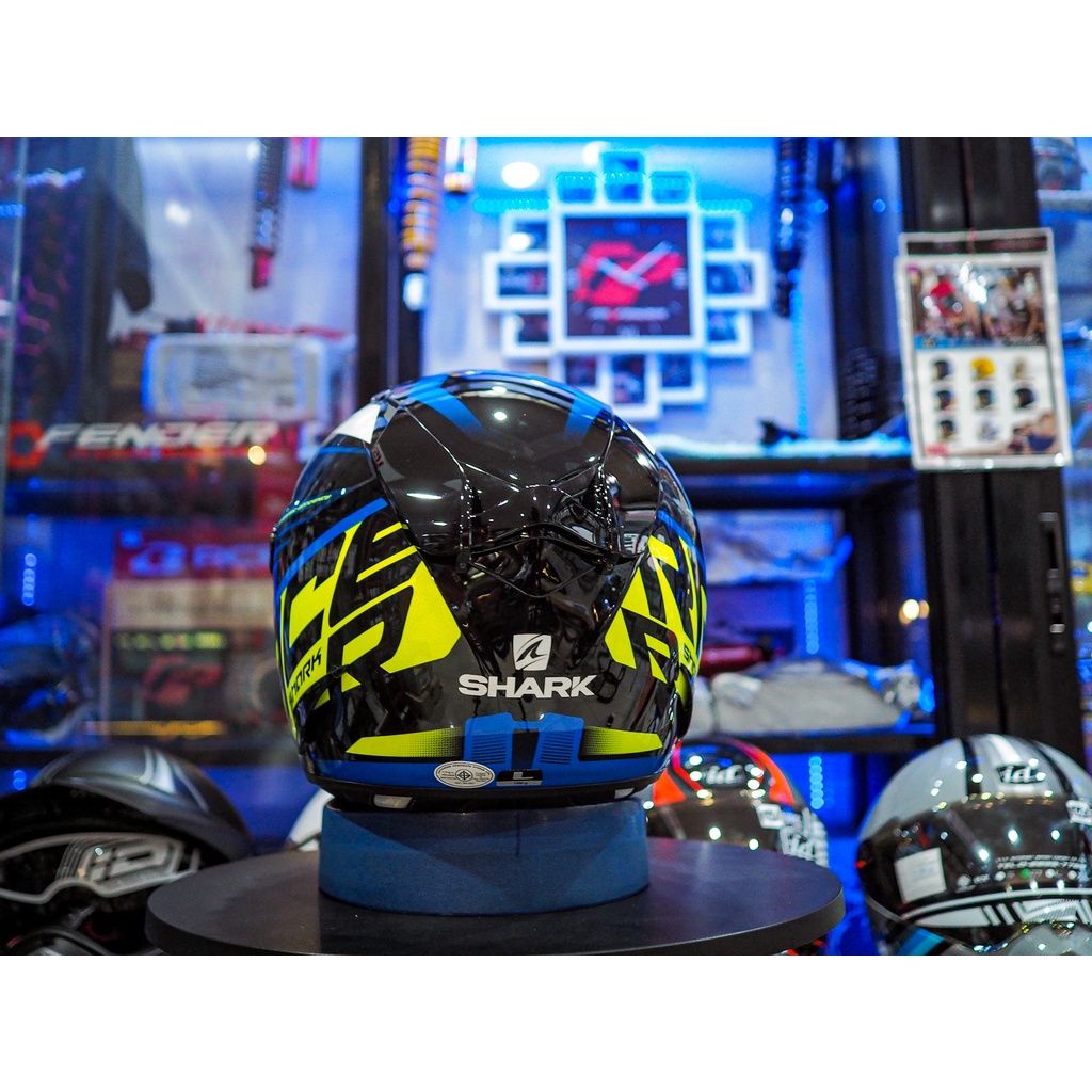 📣หมวกกันน็อค SHARK RACE-R PRO ASPY BLACK BLUE YELLOW รับประกัน 5ปี เต็ม