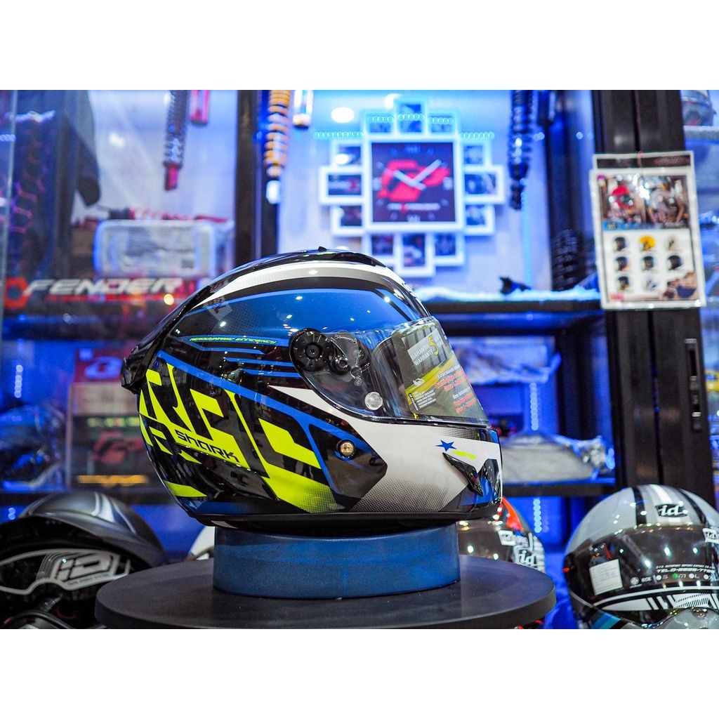 📣หมวกกันน็อค SHARK RACE-R PRO ASPY BLACK BLUE YELLOW รับประกัน 5ปี เต็ม