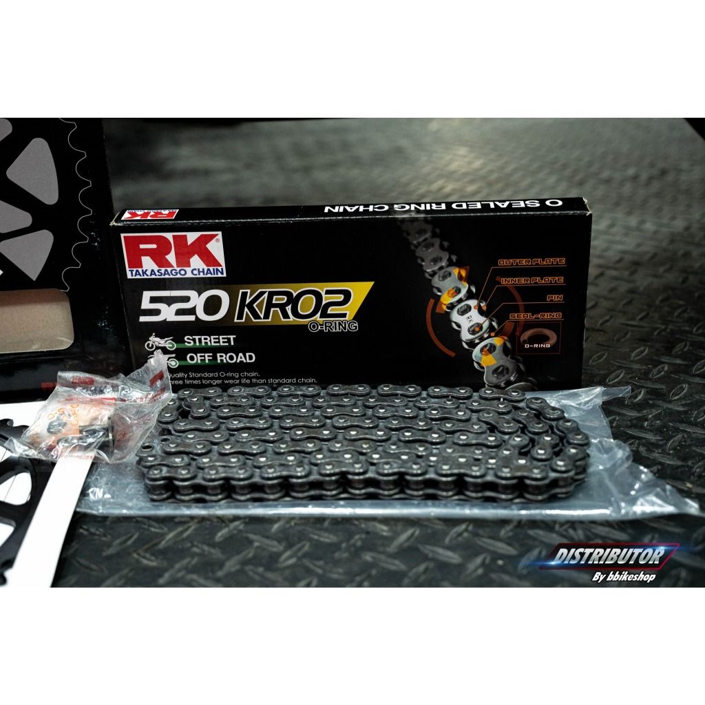 โซ่ RK 420 428 520 525 KLO,KRO,KRX O-Ring 120ข้อ มีสีให้เลือก #Distributor เจ้าเดียวในสมุทรปราการ แท้💯