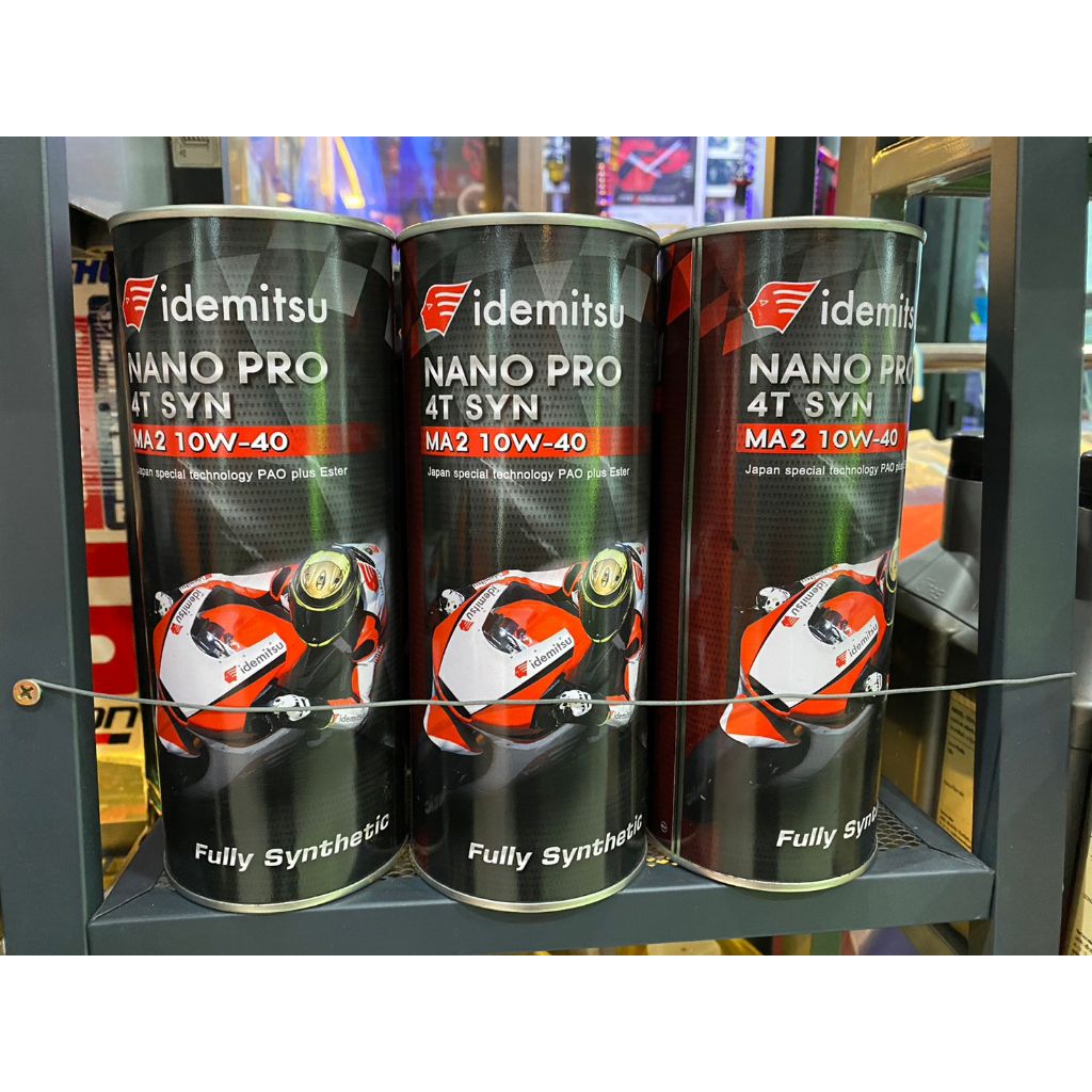 น้ำมันเครื่อง IDEMITSU NANO PRO 4T SYN MA2 SAE 10W-40 น้ำมันเครื่องสังเคราะห์แท้ 100% อิเดมิตสึ นาโน โปร