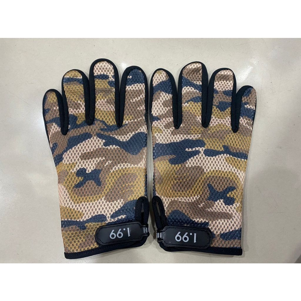 19 ถุงมือผ้าเต็มนิ้ว แบรนด์ W-TOP ลายทหาร ถุงมือขับรถ มีให้เลือกถึง 3สี ฟรีไซส์ FREE SIZE