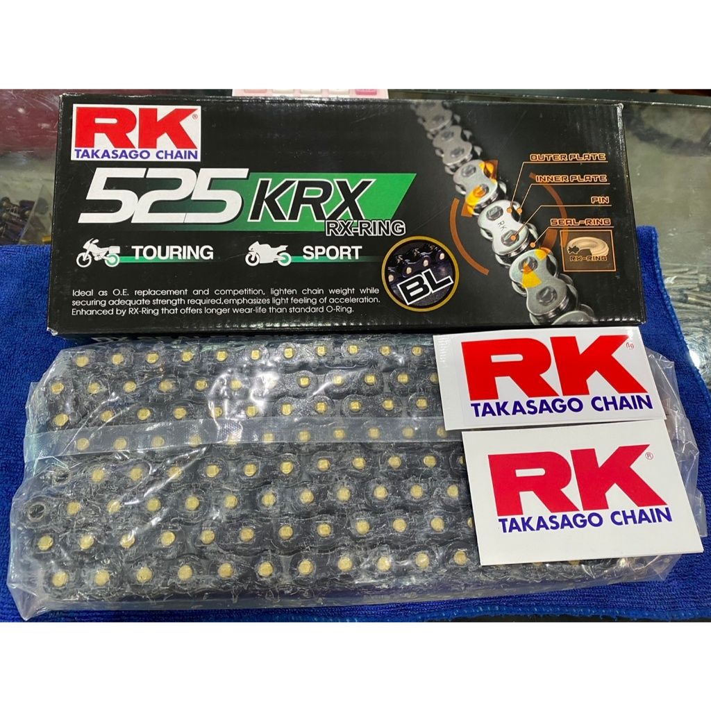 โซ่ RK 525 KRX rx-ring 120ข้อ  มีให้เลือกหลากหลายสี #Distributor เจ้าเดียวในสมุทรปราการ แท้💯