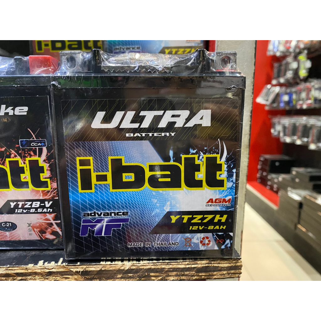 3.แบตเตอร์รี่ YTZ7-H  i-batt ขนาด 8.5 แอมป์ (สูง) สำหรับรถมอไซค์ รุ่น R3/MT03,Xmax.CBR250/300,CBR1000RR.KLX250,D-TRACKER