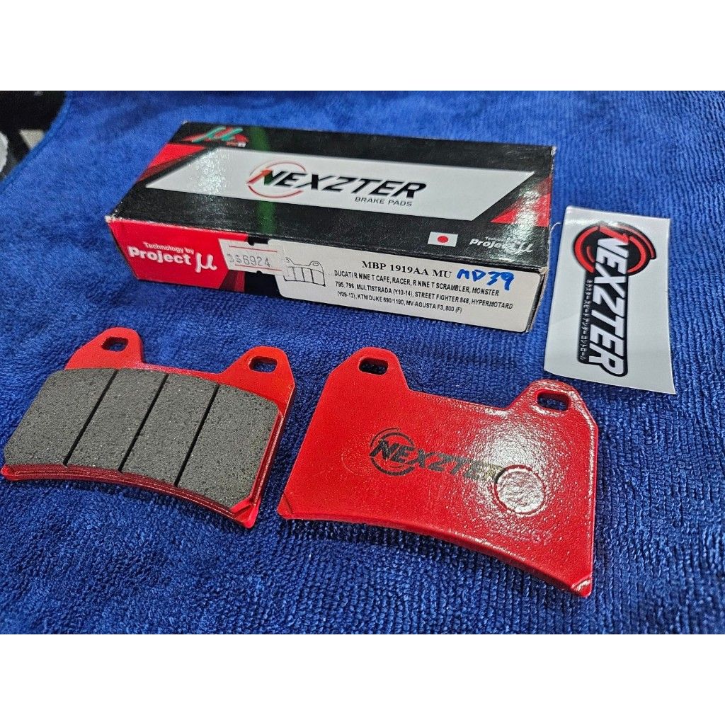 ผ้าเบรคหน้า NEXZTER 1919AA สำหรับรถรุ่น MONSTER795,796,MULTISTRADA 2010-14,STREETFIGHTER848,HYPERMOTARD 2010-14/BMW.22