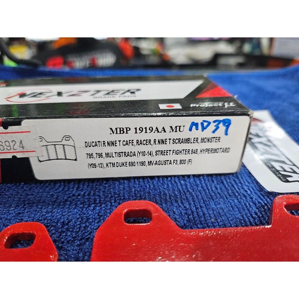 ผ้าเบรคหน้า NEXZTER 1919AA สำหรับรถรุ่น MONSTER795,796,MULTISTRADA 2010-14,STREETFIGHTER848,HYPERMOTARD 2010-14/BMW.22