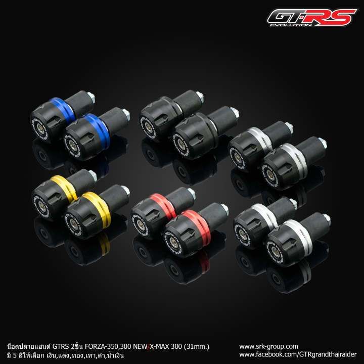 262.น็อตปลายแฮนด์ 2ชิ้น GTRS FORZA-300, FORZA-350 NEW, X-MAX 300 (31mm)