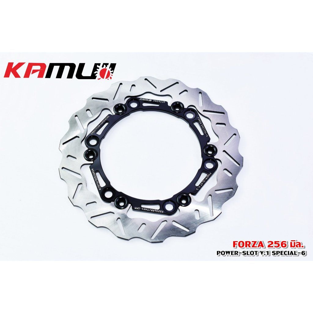 จานดิสก์KAMUI Forza 256 มิล.POWER-Slot V.1 Special-6 (0202)