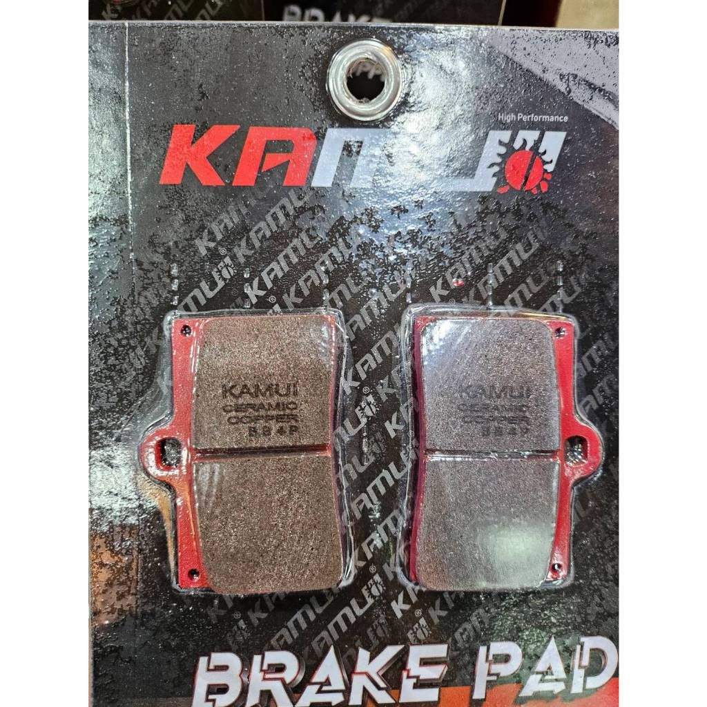 ผ้าเบรค ปั๊ม Brembo 4 Pot หูชิด ผ้าเบรค Ceramic Copper KAMUI สำหรับ ปั๊มBrembo 4 Pot หูชิด