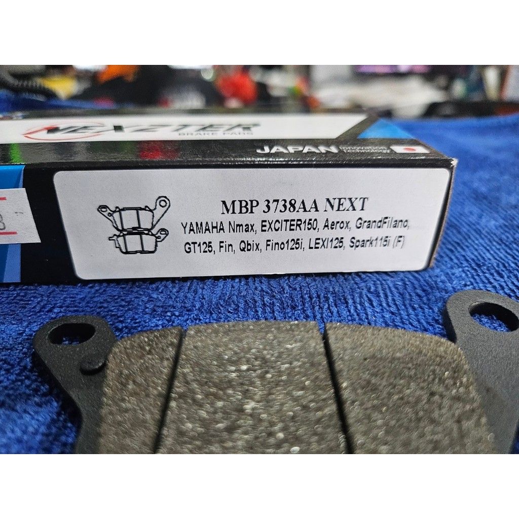 ผ้าเบรคหน้า NEXZTER 3738AA สำหรับรถรุ่น GRAND FILANO/AEROX/QBIX/FINO 125i/NMAX/GT 125/LEXI 125.28