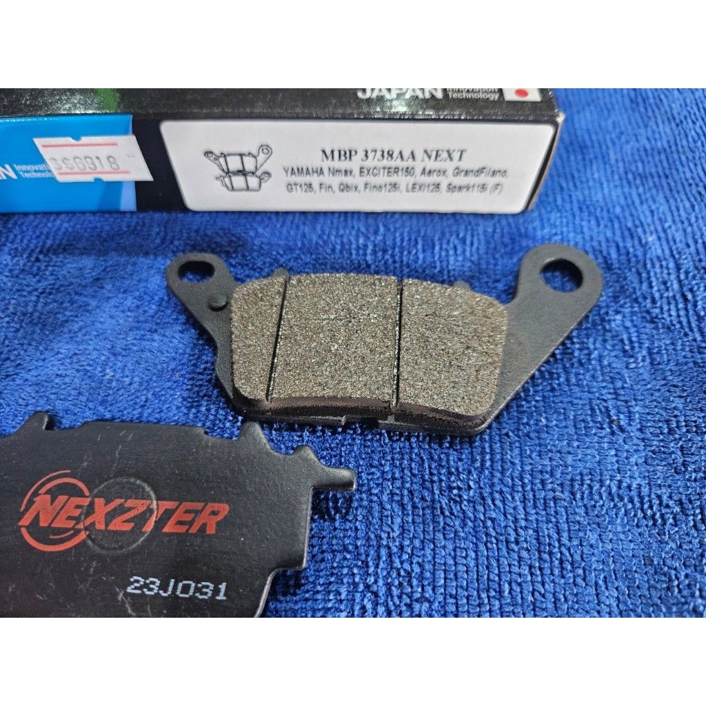 ผ้าเบรคหน้า NEXZTER 3738AA สำหรับรถรุ่น GRAND FILANO/AEROX/QBIX/FINO 125i/NMAX/GT 125/LEXI 125.28