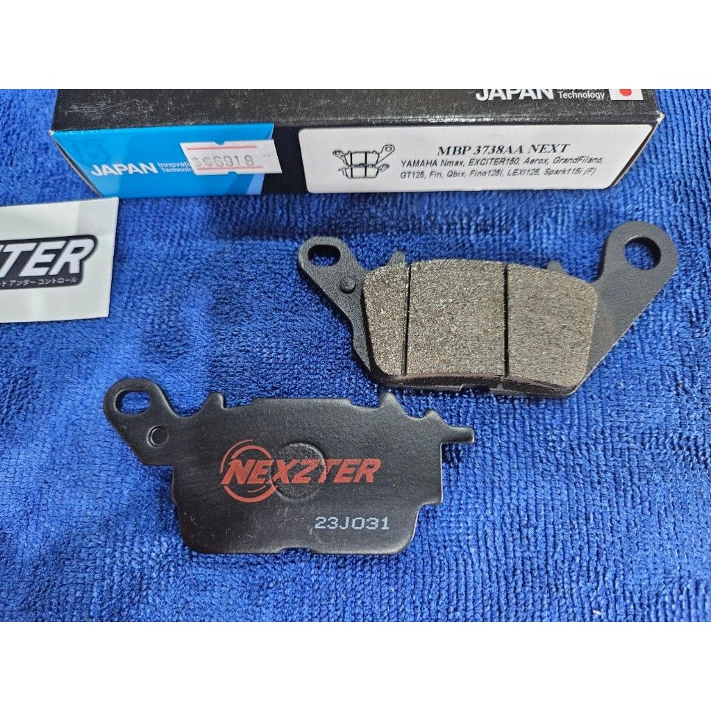 ผ้าเบรคหน้า NEXZTER 3738AA สำหรับรถรุ่น GRAND FILANO/AEROX/QBIX/FINO 125i/NMAX/GT 125/LEXI 125.28