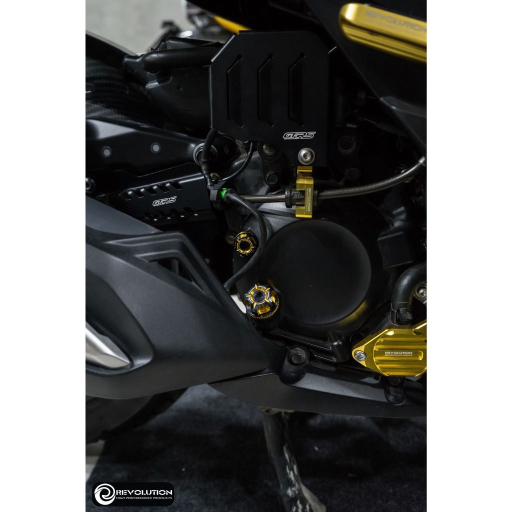 610. ฝาปิดน้ำมันเครื่อง+น็อตปิดจานไฟ (ทูโทน) REVOLUTION FORZA-350, ADV-350