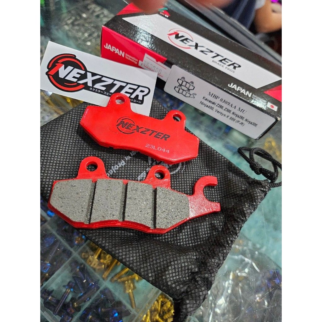 ผ้าเบรคใส่ได้ทั้ง หน้าและหลัง Nexzter 0309AA สำหรับรุ่น Z250 Z300 Z400 Ninja250 Ninja300 Ninja400 Versys300.6