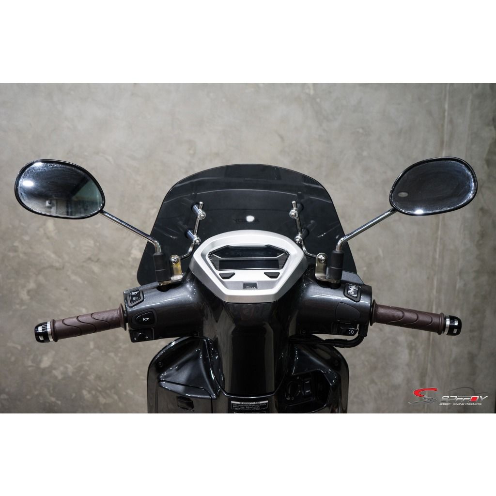 586.*บังไมล์-ชิลล์หน้า+ขายึดรูกระจก สแตนเลส แบรนด์ SPEEDY ตรงรุ่น GIORNO+