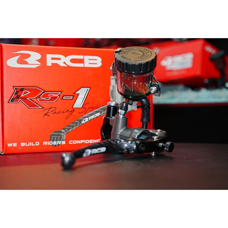 ปั๊มเบรค RCB RS-1 รุ่นใหม่ ก้านคาร์บอ ขนาด17 mm ก้านยาว Racing Boy ปั้มบน ปั้มลอย 17mm. รุ่น S1 ของแท้ 100% (0135)