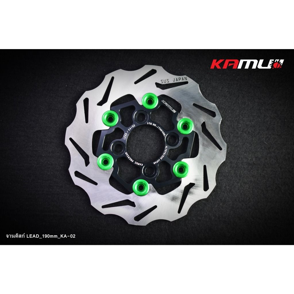 จานดิสก์หน้า Honda LEAD-125  190 มิล. KA-02 แบรนด์ KAMUI ✅(0391)